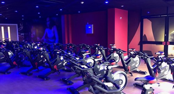 Spin equipment in the spin studio
